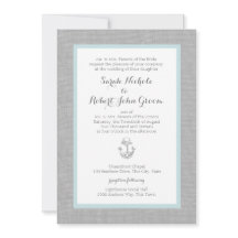 Anchor Grey Burlap Beach Wedding