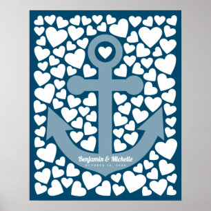 Anchor Guest Book Poster - 100 Unterschriften