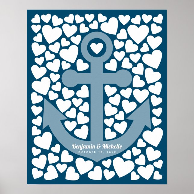 Anchor Guest Book Poster - 100 Unterschriften (Vorne)