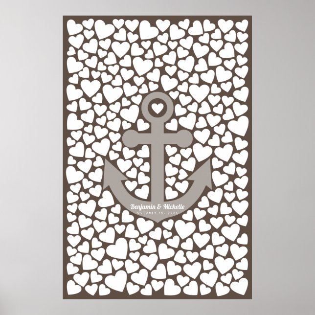 Anchor Guest Book Poster - 250 Unterschriften (Vorne)