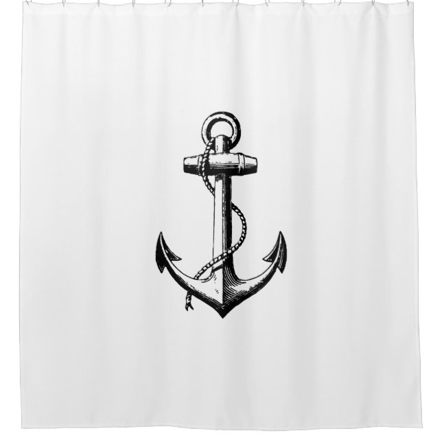 Anchor Illustration Duschvorhang (Vorderseite)