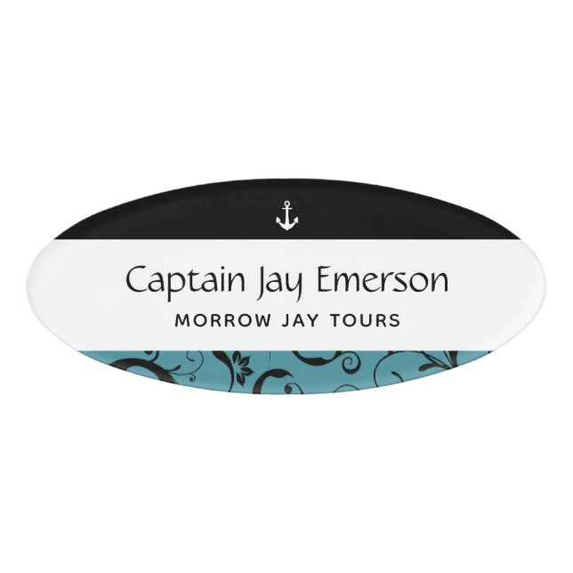 Anchor Maritime Staff Pro Damask Namenschild (Vorderseite)