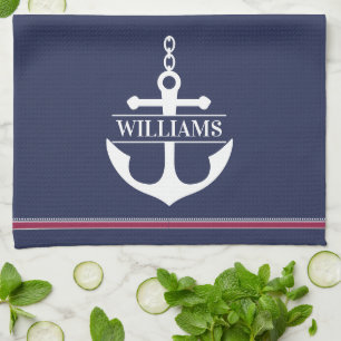 Anchor Monogram Personalisiert Geschirrtuch