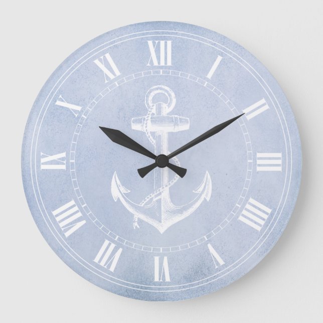 Anchor Nautical Große Wanduhr (Vorderseite)