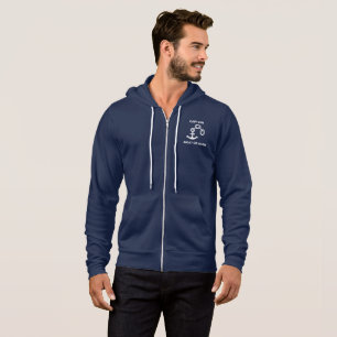 Anchor Nautical Navy Blue Boot Captain Hoodie