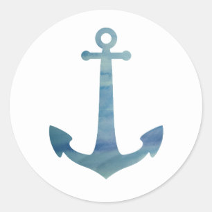 Anchor Nautical Ocean Party Danke Stickers