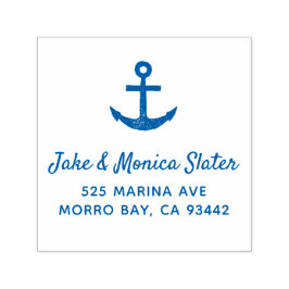 Anchor Nautical Sailing Blue Permastempel
