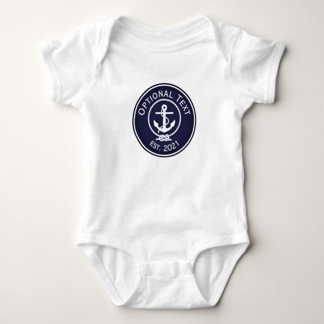 Anchor Nautical Siegel Baby Strampler (Vorderseite)