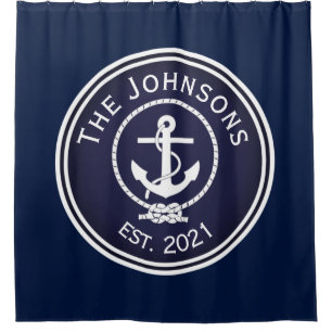 Anchor Nautical Siegel Duschvorhang