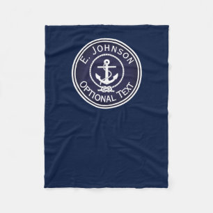 Anchor Nautical Siegel Fleecedecke