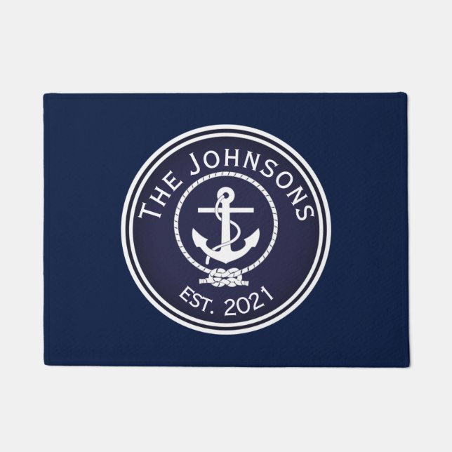 Anchor Nautical Siegel Fußmatte (Vorderseite)
