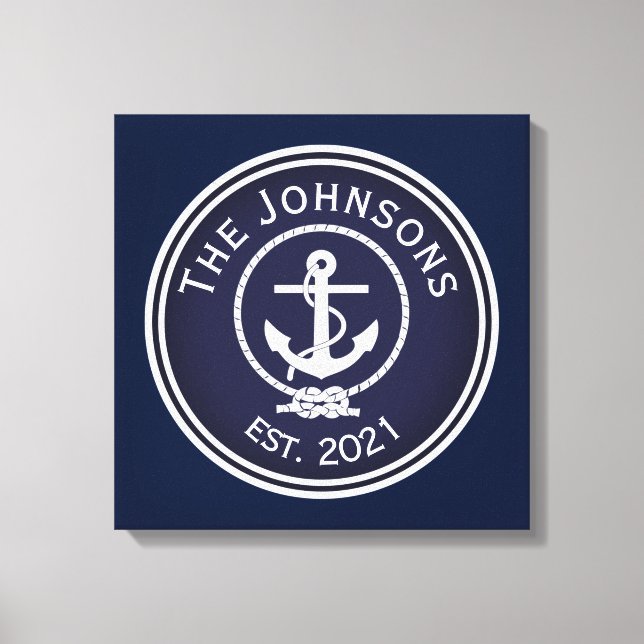 Anchor Nautical Siegel Leinwanddruck (Vorderseite)