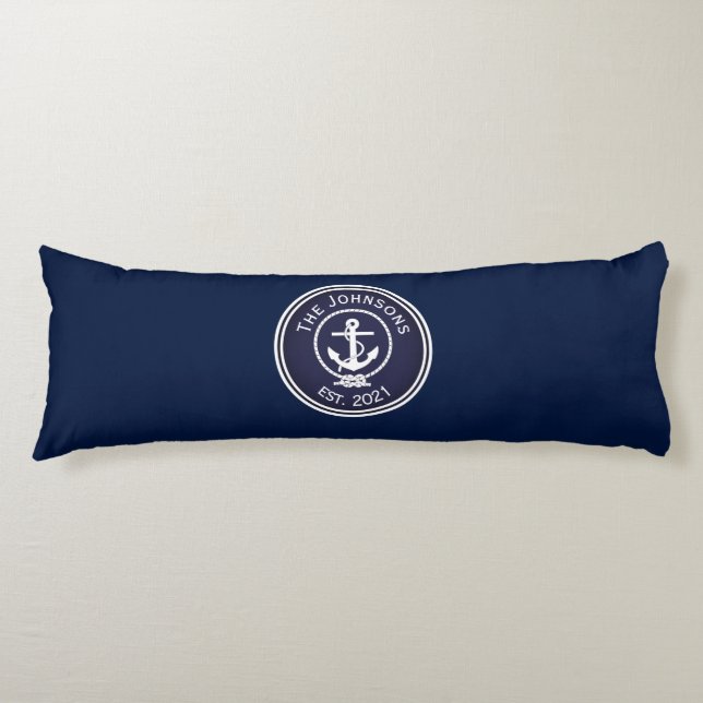Anchor Nautical Siegel Seitenschläferkissen (Vorderseite)