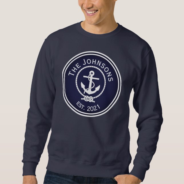 Anchor Nautical Siegel   Sweatshirt (Vorderseite)