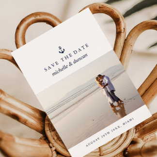 ANCHOR NAUTICAL WEDD Foto SAVE THE DATE Ankündigung