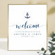 Anchor Nautical Wedding Probe Dinner Willkommen Poster (Von Creator hochgeladen)