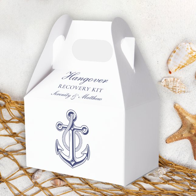 Anchor Navy Blue Hangover Kit Nautical Wedding Geschenkschachtel (Von Creator hochgeladen)