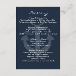 Anchor Navy Blue Intinerary Begleitkarte