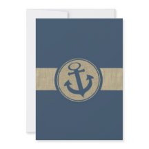 Anchor Navy Blue Stripes Beach Hochzeit