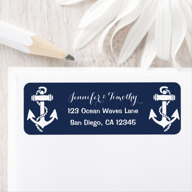 Anchor Navy Nautical Beach Elegante Hochzeit (Insitu)