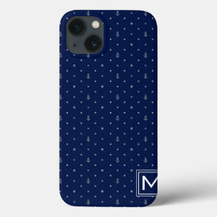 Anchor Polka Dots Muster Anfänglich hinzufügen Case-Mate iPhone Hülle