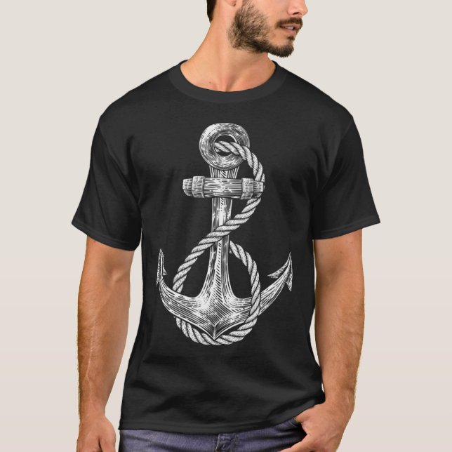 Anchor Rope Nautical Sailing Sail Sea T-Shirt (Vorderseite)
