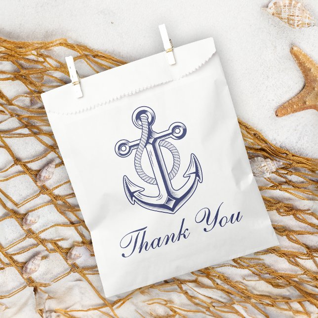 Anchor Sailor Navy Blue Nautical Wedding Vielen Da Geschenktütchen (Von Creator hochgeladen)