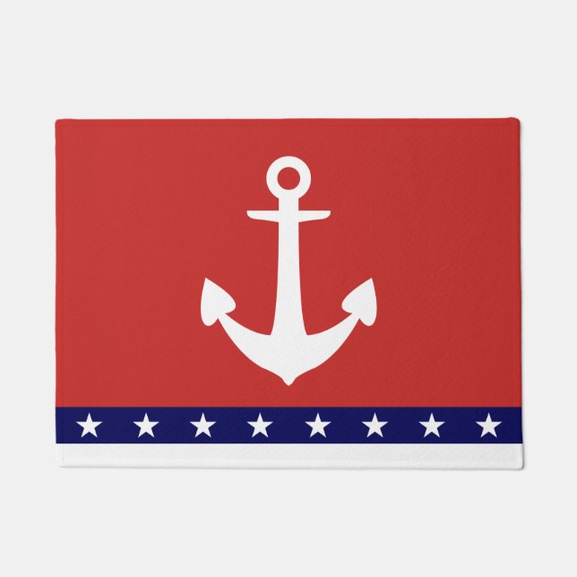Anchor Star Stripe Doormat Fußmatte (Vorderseite)