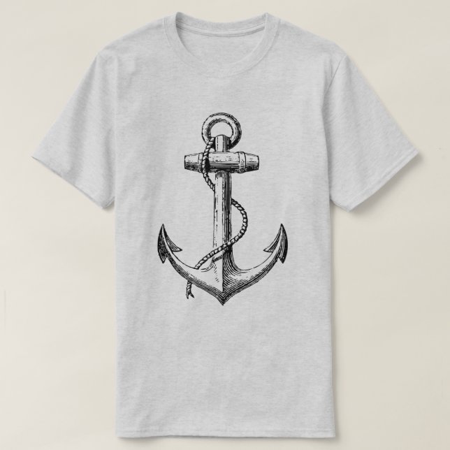Anchor Tattoo Style Image T - Shirt (Design vorne)