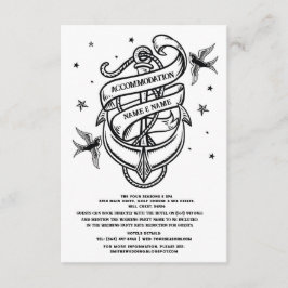 Anchor Tattoo Unterkunft Hochzeitskarten Begleitkarte