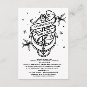 Anchor Tattoo Unterkunft Hochzeitskarten Begleitkarte