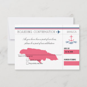 Anchor UAWG Jamaica Boarding Pass RSVP Karte