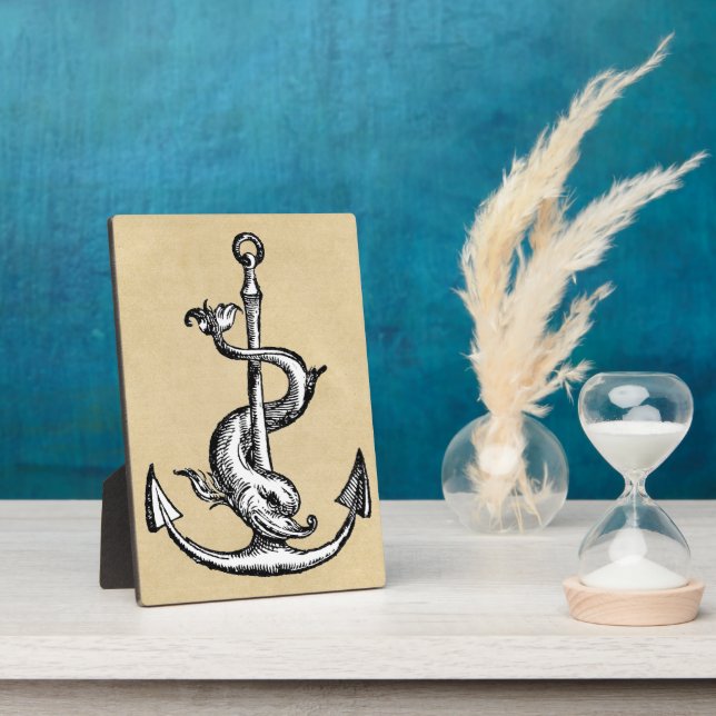 Anchor und Dolphin - Festina Lente Fotoplatte (Seite)
