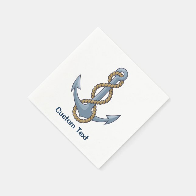Anchor with Rope Serviette (Ecke)