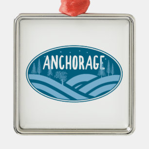 Anchorage Alaska Außenbereich Ornament Aus Metall