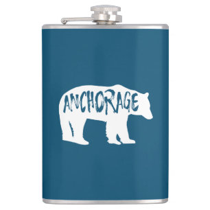 Anchorage Alaska Bear Flachmann