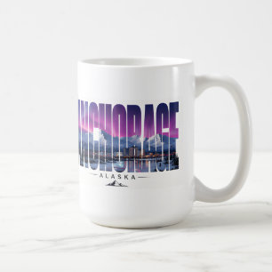 Anchorage Alaska Berg Wasserfront Reise Kaffeetasse