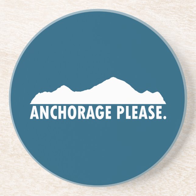 Anchorage Alaska Bitte Getränkeuntersetzer (Vorne)