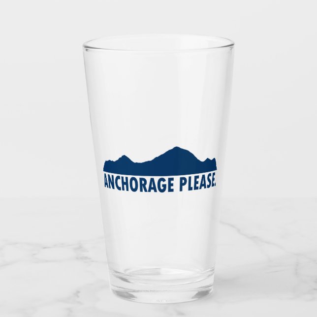 Anchorage Alaska Bitte Glas (Vorderseite)