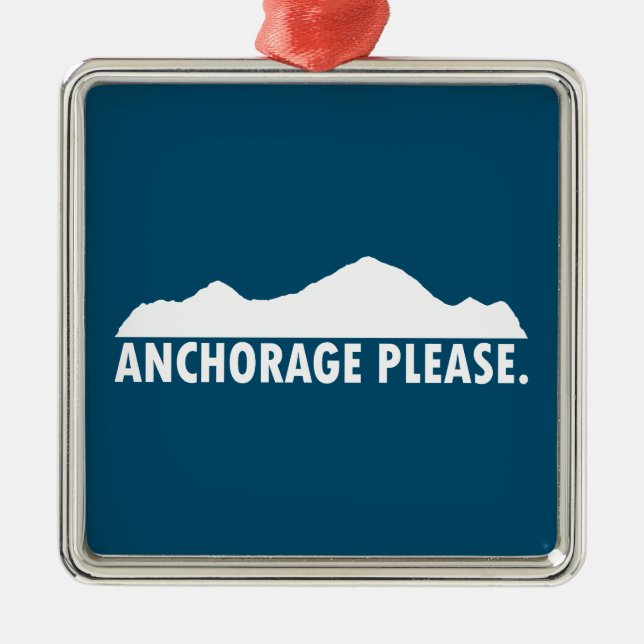 Anchorage Alaska Bitte Ornament Aus Metall (Vorne)