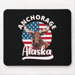 Anchorage Alaska Elose Anblick Alaskan Flag Huntin Mousepad