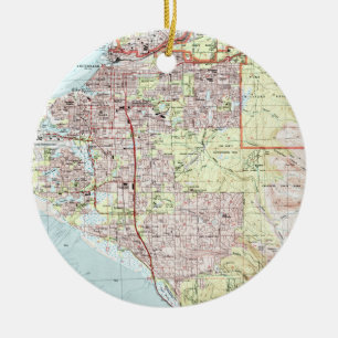 Anchorage Alaska Karte (1994) Keramikornament