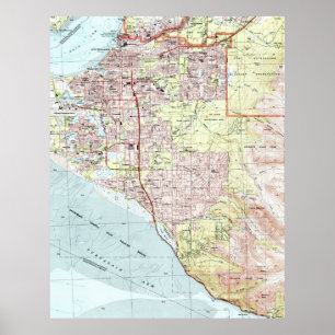 Anchorage Alaska Karte (1994) Poster