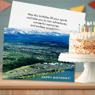 Anchorage Alaska Luftbild Geburtstag