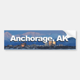 Anchorage Alaska mit Anchorage im Himmel Autoaufkleber