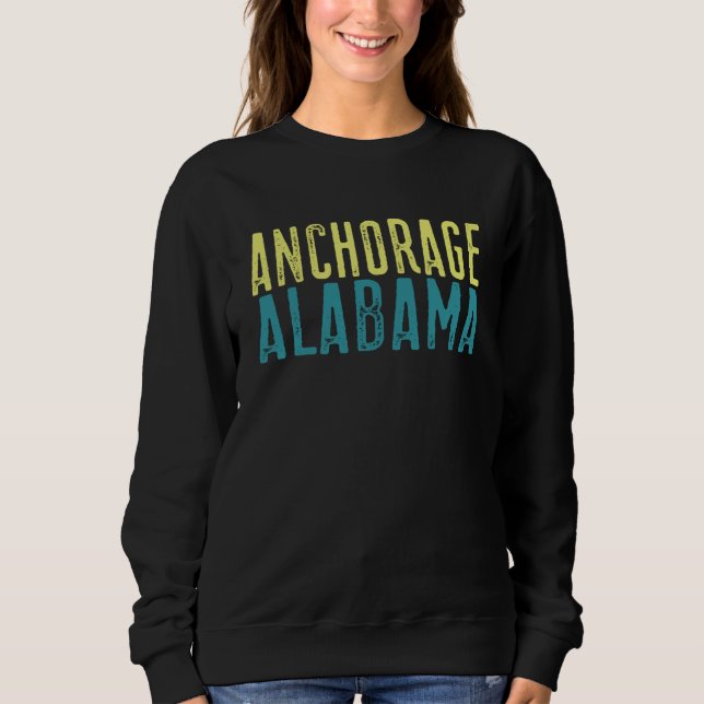 Anchorage Alaska Pazifikküste Gestapelt  1 Sweatshirt (Vorderseite)