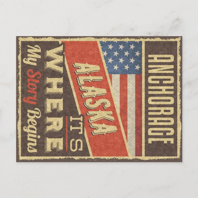 Anchorage Alaska Postkarte (Vorderseite)