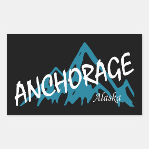 Anchorage Alaska Rechteckiger Aufkleber