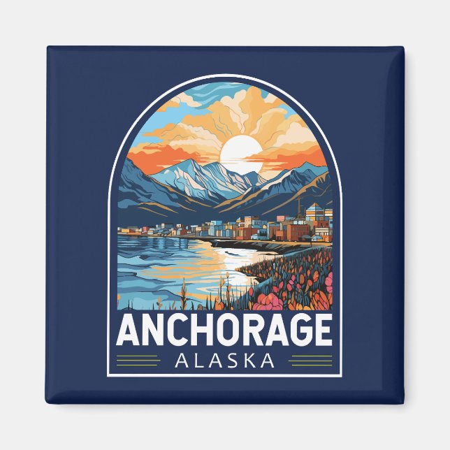 Anchorage Alaska Reisemöglichkeiten Magnet (Vorne)