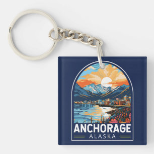 Anchorage Alaska Reisemöglichkeiten Schlüsselanhänger